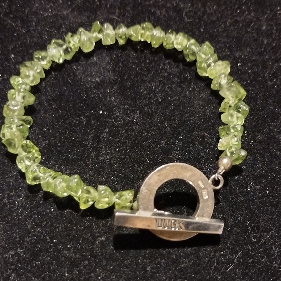Authentic peridot and sterling Luck brand bracelet - Picture 7 of 16